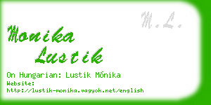 monika lustik business card
